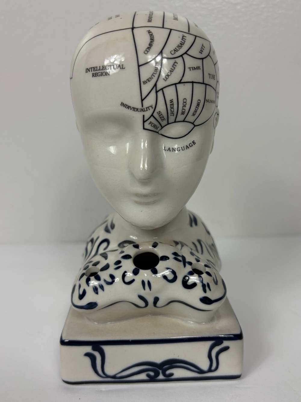 Authentic Models Phrenology head bust Inkwell vintage collectible